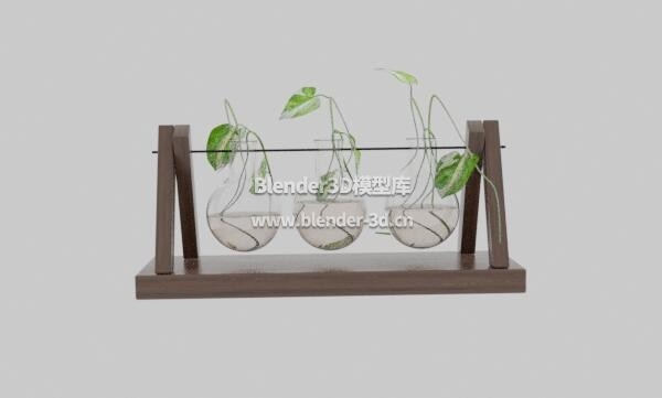 木架玻璃球水培盆栽盆景植物