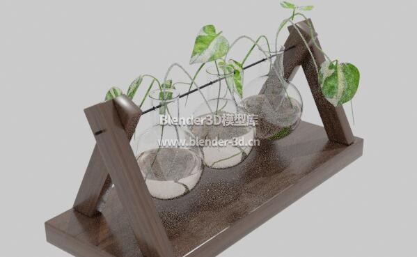 木架玻璃球水培盆栽盆景植物