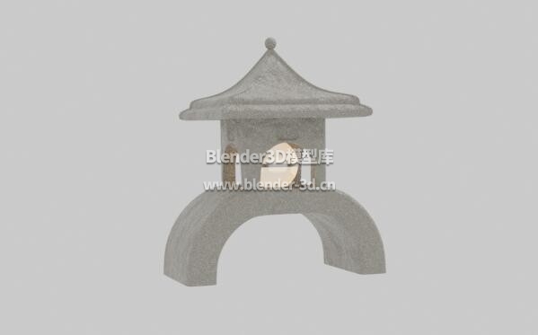 日式拱形庭院石灯