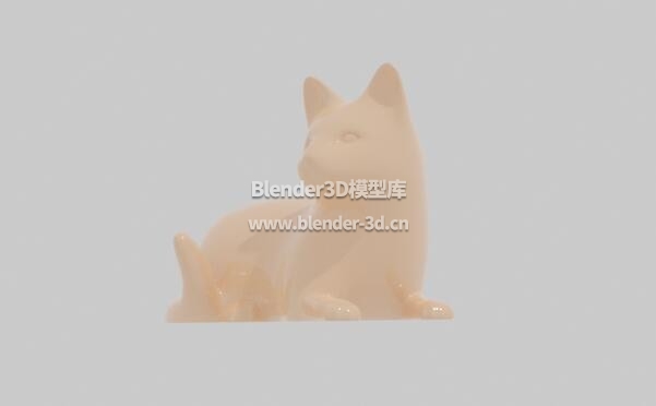 棕黄色小猫雕塑