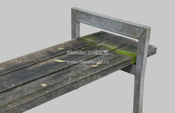 苔藓木质公园长凳子椅子