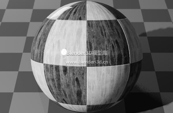 PBR黑白色方格地板瓷砖