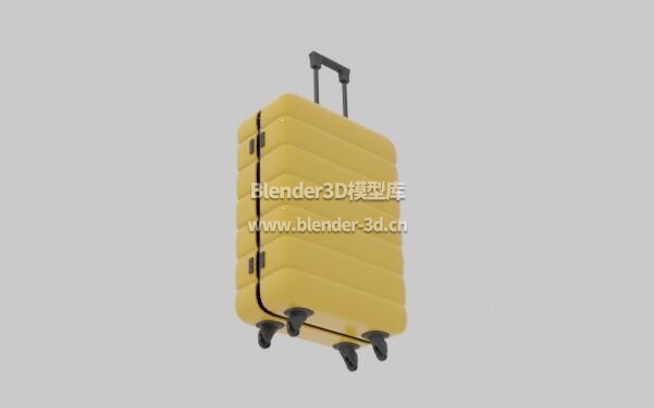 黄色滚动行李箱