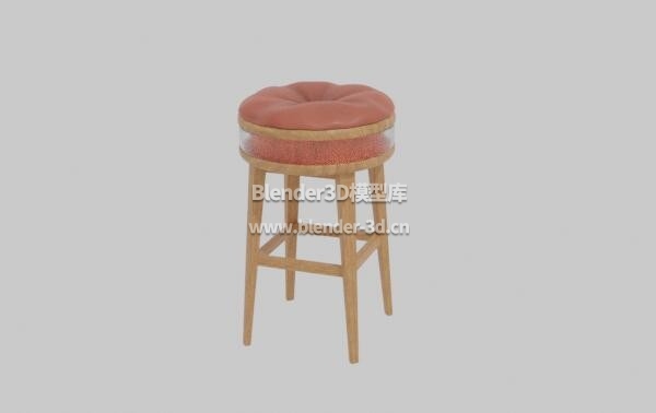 圆木质皮椅子凳子