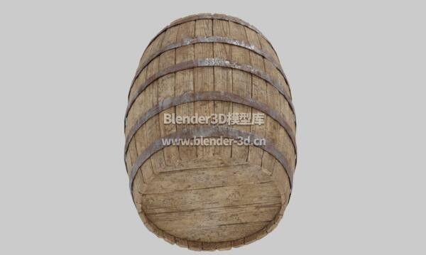 深色破旧中世纪木酒桶