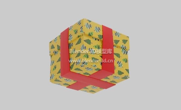 黄色圣诞节礼物盒箱子
