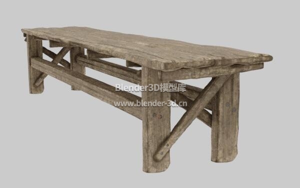 老旧实木长桌子