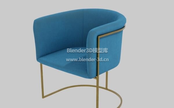 蓝色Velvet沙发椅子
