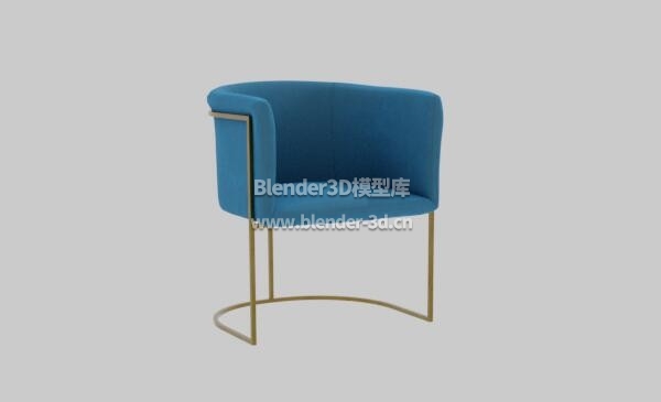 蓝色Velvet沙发椅子