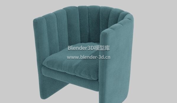 蓝色布艺沙发椅子