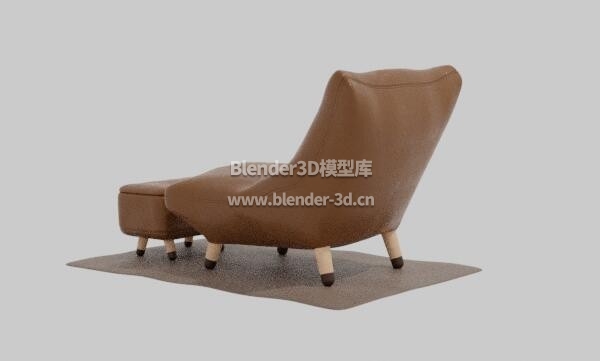 棕色皮革软垫椅子箱式凳