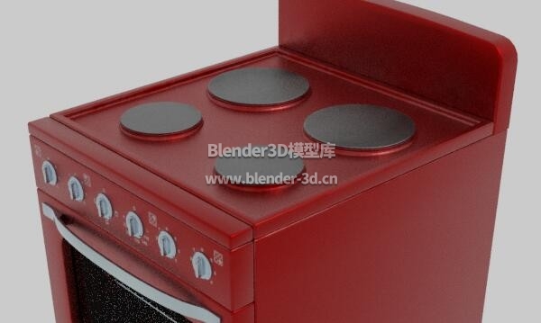 红色炉灶烤箱烤炉