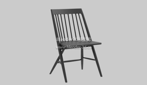 黑色木椅子