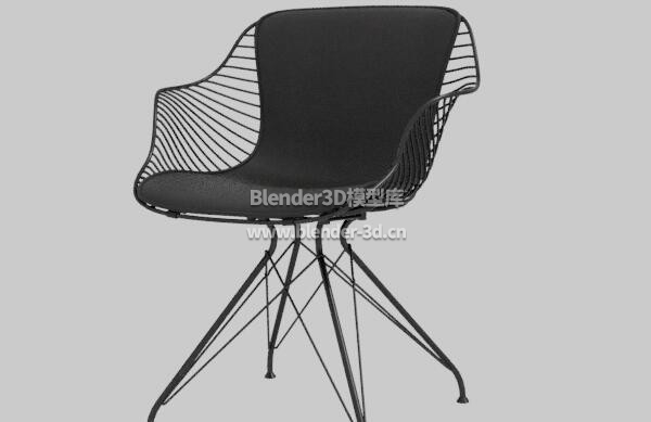 黑色铁框餐椅椅子