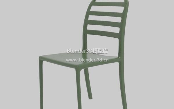 绿色塑料靠背椅子