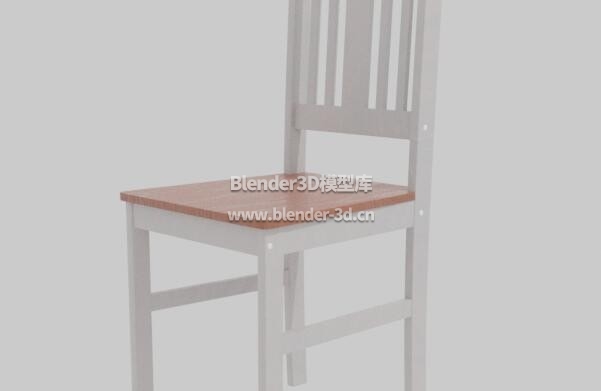 白橙色靠背餐椅椅子