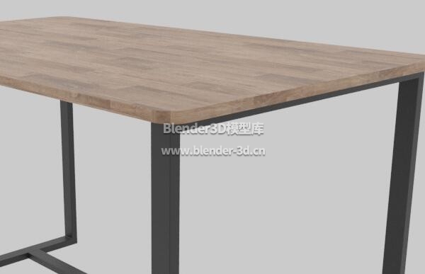 简洁金属木桌子