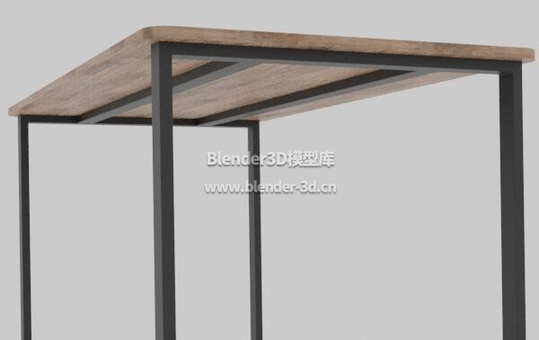 简洁金属木桌子