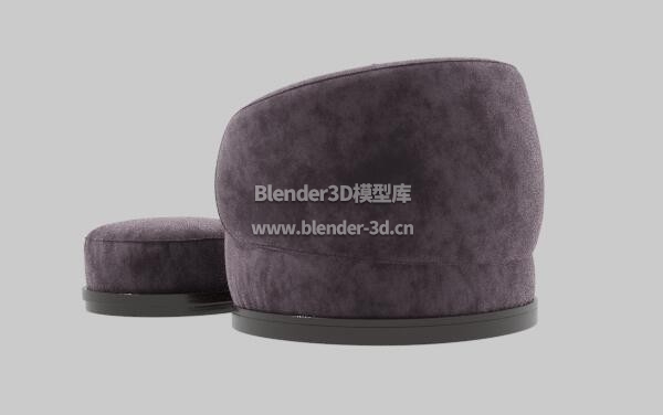 紫色单人沙发椅子箱式凳脚踏