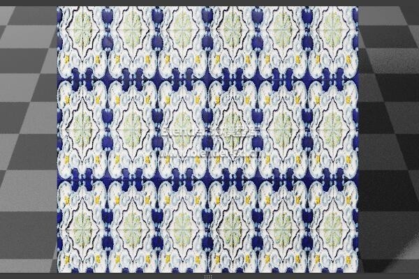 蓝白花纹形地板砖瓷砖