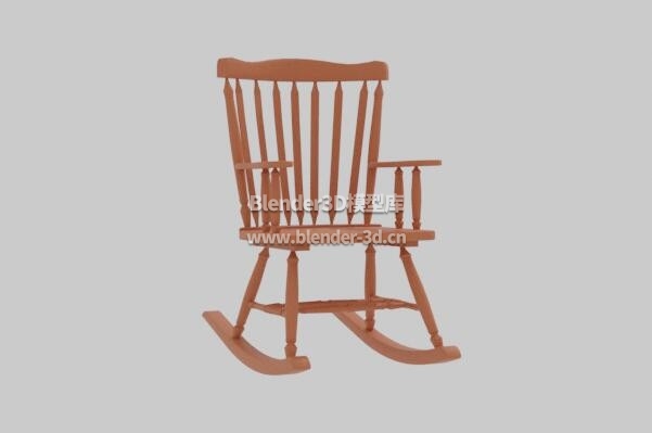 浅红木摇椅