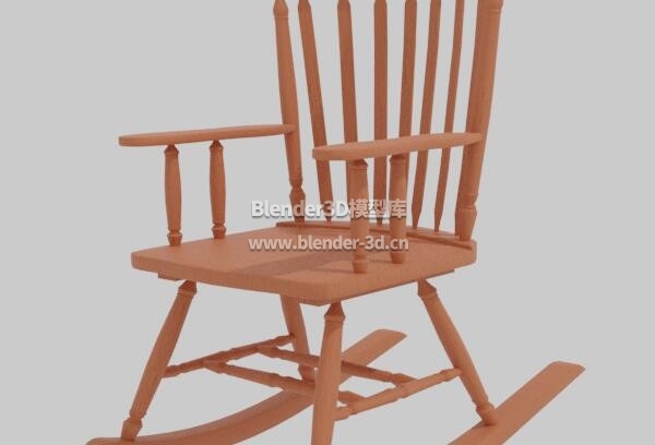浅红木摇椅