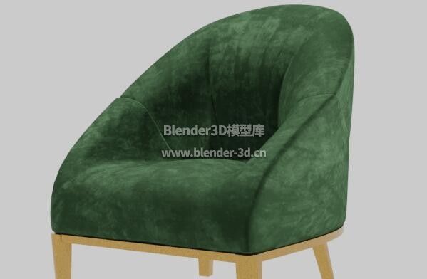 绿色靠背椅子单人沙发