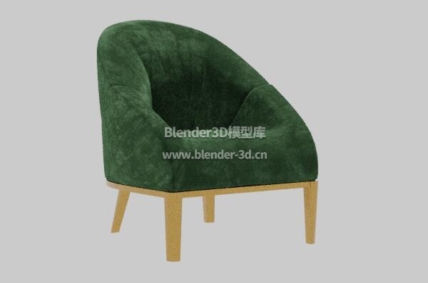 绿色靠背椅子单人沙发