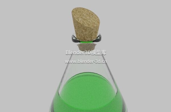 绿色玻璃香水瓶酒瓶子药水锥形瓶