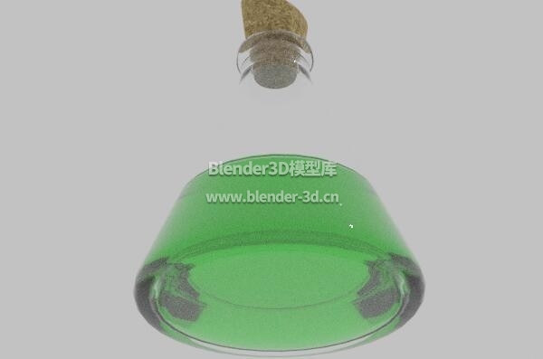 绿色玻璃香水瓶酒瓶子药水锥形瓶