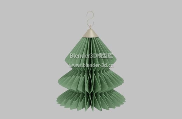 圣诞节松树折纸吊坠装饰品