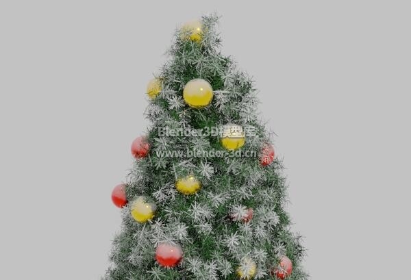 程序性积雪圣诞树