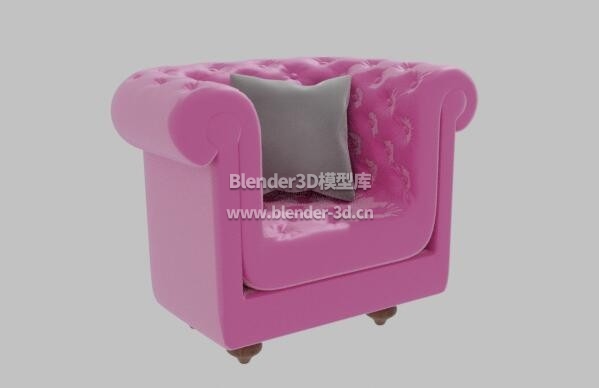 粉色单人沙发椅子