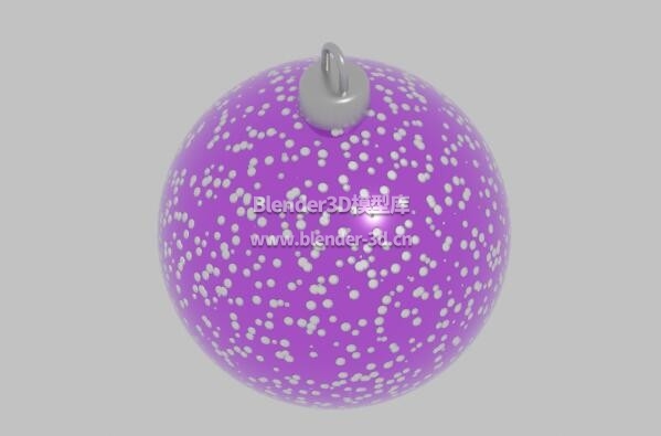 圣诞节紫白点状物装饰铃铛球挂件吊坠