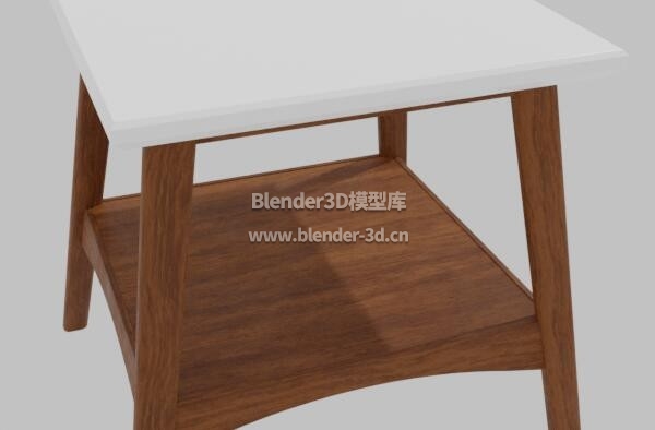 实木白色边桌桌子