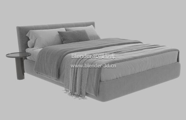 白灰色Warp双人床床铺