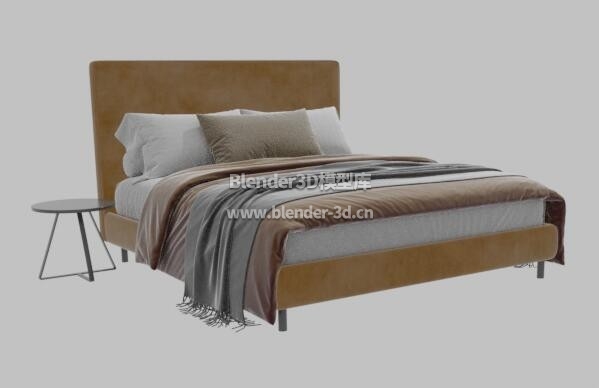 宜家棕色Dunvik双人床床铺