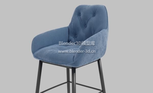蓝色高脚沙发椅子