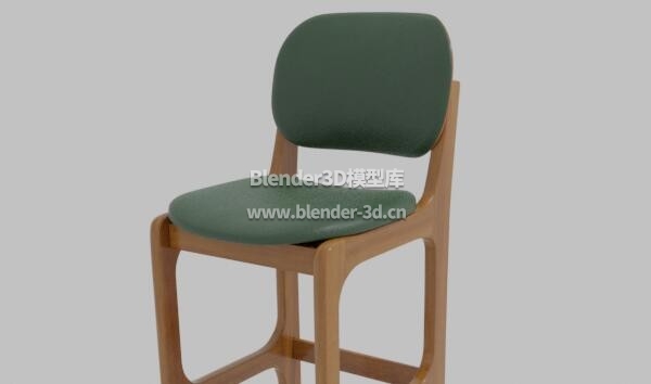 实木绿靠背高脚椅子凳子