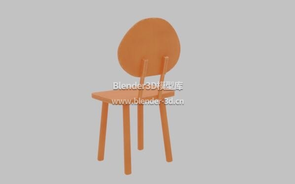 卡通橙色靠背椅子