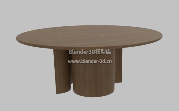 实木圆形桌子餐桌
