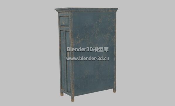 老旧绿漆衣柜橱柜子