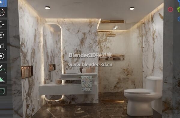 大理石瓷砖浴室卫生间