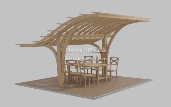 木质凉棚桌椅