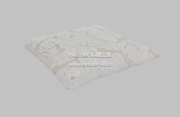 白色花纹靠枕枕头