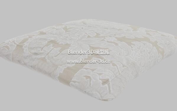 白色花纹靠枕枕头