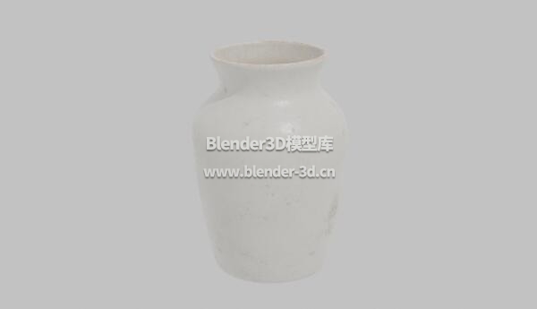 白色磨砂陶瓷罐子花瓶