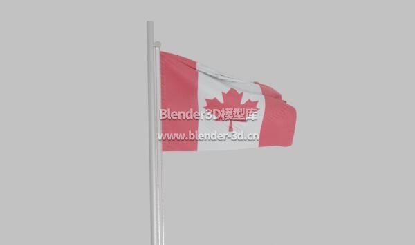 飘扬加拿大旗帜(动画)