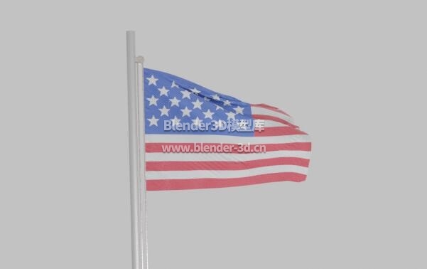 飘扬美国旗帜(动画)