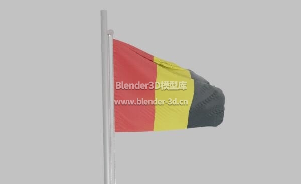 飘扬比利时旗帜(动画)